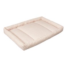 Colchonete Estampado Chevron Rosê, Dobrável, com Zíper e Bordas fofinhas - 1 peça Colchonete Estampado Chevron Rosê, Dobrável, com Zíper e Bordas fofinhas - 1 peça