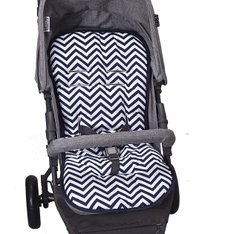 Capa Carrinho Estampado Chevron Marinho com Branco 100% Algodão - 1 Peça Capa Carrinho Estampado Chevron Marinho com Branco 100% Algodão - 1 Peça