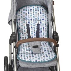 Capa Carrinho Estampada Dinossauro Branco e Verde 100% Algodão - 1 Peça Capa Carrinho Estampada Dinossauro Branco e Verde 100% Algodão - 1 Peça