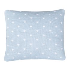 Enfeite Decorativo Tricot Azul Bebê e Poá Branco - 1 Peça Enfeite Decorativo Tricot Azul Bebê e Poá Branco - 1 Peça