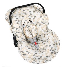 Capa Bebê Conforto Estampado e Protetor de Cinto Savannah Ajustável e com Babado 100% Algodão - 3 Peças Capa Bebê Conforto Estampado e Protetor de Cinto Savannah Ajustável e com Babado 100% Algodão - 3 Peças