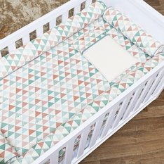 Kit Berço Rolinho Elephant com Enchimento Fofinho e 100% Algodão - 07 peças Kit Berço Rolinho Elephant com Enchimento Fofinho e 100% Algodão - 07 peças