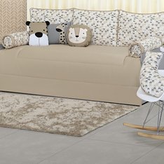 Kit Cama Babá Savannah Cáqui com Estampa e Almofadinhas Decorativas Tigre, Leão e Girafa Unissex para o quartinho do seu Bebê 100% Algodão - 9 Peças Kit Cama Babá Savannah Cáqui com Estampa e Almofadinhas Decorativas Tigre, Leão e Girafa Unissex para o quartinho do seu Bebê 100% Algodão - 9 Peças