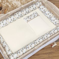 Kit para Cercadinho Savannah com Enchimento Fofinho e 100% Algodão - 06 Peças Kit para Cercadinho Savannah com Enchimento Fofinho e 100% Algodão - 06 Peças