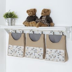Porta Fraldas Varão Savannah Cáqui, Cinza e estampas de Flechas - 3 Peças Porta Fraldas Varão Savannah Cáqui, Cinza e estampas de Flechas - 3 Peças