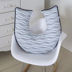 Apoio de Amamentar Fundo do Mar com Estampa de Ondinhas, Exclusivo - 1 Peça Apoio de Amamentar Fundo do Mar com Estampa de Ondinhas, Exclusivo - 1 Peça