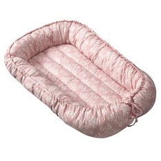Ninho Redutor de Berço Estampado Rosê Estampa Arabesco Portátil 100% Algodão - 1 Peça Ninho Redutor de Berço Estampado Rosê Estampa Arabesco Portátil 100% Algodão - 1 Peça