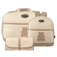 Jogo de Bolsas Ursinho Cáqui - 3 peças Jogo de Bolsas Ursinho Cáqui - 3 peças
