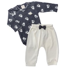 Conjunto Menina Pandinha Estampado com Calça Bordada - 2 Peças Conjunto Menina Pandinha Estampado com Calça Bordada - 2 Peças