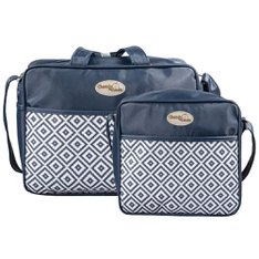 Jogo de Bolsas Geometric Azul Exclusiva e Emborrachado 100% PVC - 2 peças Jogo de Bolsas Geometric Azul Exclusiva e Emborrachado 100% PVC - 2 peças