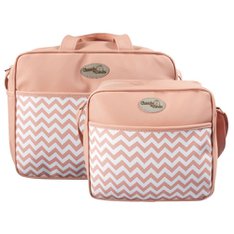Jogo de Bolsas Chevron Coral Exclusiva e Emborrachado 100% PVC - 2 peças Jogo de Bolsas Chevron Coral Exclusiva e Emborrachado 100% PVC - 2 peças