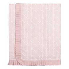 Manta Estampada Raminho Rosa, Tecido 100% Algodão com forro em Malha - 1 peça Manta Estampada Raminho Rosa, Tecido 100% Algodão com forro em Malha - 1 peça
