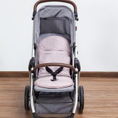 Capa Carrinho Estampado 100% Algodão Estampa Geométrico Rose - 1 Peça Capa Carrinho Estampado 100% Algodão Estampa Geométrico Rose - 1 Peça