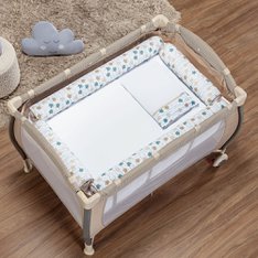 Kit para Cercadinho Folhas com Enchimento Fofinho e 100% Algodão - 06 Peças Kit para Cercadinho Folhas com Enchimento Fofinho e 100% Algodão - 06 Peças