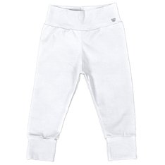 Mijão Branco com pé reversível, em tecido Cotton 95% Algodão / 5% Elastano - 1 Peça Mijão Branco com pé reversível, em tecido Cotton 95% Algodão / 5% Elastano - 1 Peça
