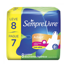 Absorvente Sempre Livre Adapt Cobertura Suave com Abas Leve 8 Pague 7 Absorvente Sempre Livre Adapt Cobertura Suave com Abas Leve 8 Pague 7