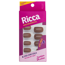 Unhas Postiças Ricca Nude Capuccino - Ref:1975 Unhas Postiças Ricca Nude Capuccino - Ref:1975