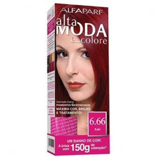 Coloração Alta Moda 6.66 Louro Escuro Vermelho Intenso Rubi - Alfaparf Coloração Alta Moda 6.66 Louro Escuro Vermelho Intenso Rubi - Alfaparf