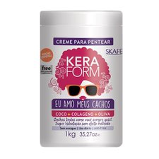 Creme de Pentear Eu Amo Meus Cachos Keraform 1kg - Skafe Creme de Pentear Eu Amo Meus Cachos Keraform 1kg - Skafe