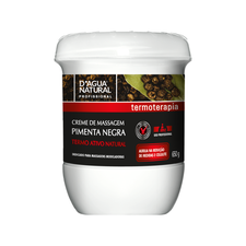 Creme de Massagem Pimenta Negra 650g - D'água Natural Creme de Massagem Pimenta Negra 650g - D'água Natural