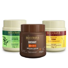 Cronograma Capilar (3 produtos) 250g - Bio Extratus Cronograma Capilar (3 produtos) 250g - Bio Extratus