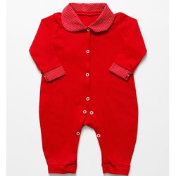Macacão de Bebê Menina Poá Vermelho Macacão de Bebê Menina Poá Vermelho