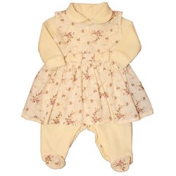 Macacão + Vestido Mimo Palha Plush 2 Peças Macacão + Vestido Mimo Palha Plush 2 Peças