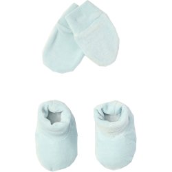 Luvinhas e Pantufas Básico Azul Plush Luvinhas e Pantufas Básico Azul Plush