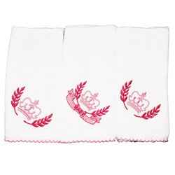 Fralda de Boca Realeza Rosa Kit 3 Peças 100% Algodão Fralda de Boca Realeza Rosa Kit 3 Peças 100% Algodão