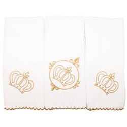 Fralda de Boca Coroa Palha Kit 3 Peças 100% Algodão Fralda de Boca Coroa Palha Kit 3 Peças 100% Algodão