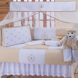 Kit Berço Príncipe Urso Cáqui 9 Peças Kit Berço Príncipe Urso Cáqui 9 Peças