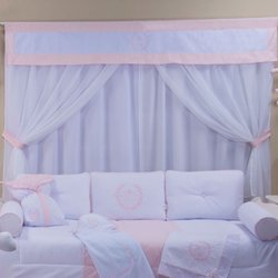 Cortina Quarto de Bebê Realeza Rosa Cortina Quarto de Bebê Realeza Rosa