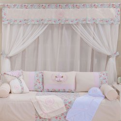 Cortina Quarto de Bebê Ursa Realeza Floral Cortina Quarto de Bebê Ursa Realeza Floral