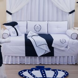 Kit Cama Babá Realeza Marinho 6 Peças Kit Cama Babá Realeza Marinho 6 Peças