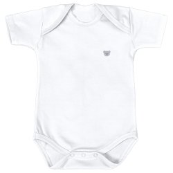 Body de Bebê Basic Manga Curta Branco Body de Bebê Basic Manga Curta Branco