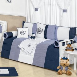 Kit Cama Babá Realeza Marinho 7 Peças Kit Cama Babá Realeza Marinho 7 Peças