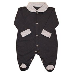 Macacão de Bebê Basic Xadrez Marinho Macacão de Bebê Basic Xadrez Marinho