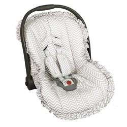 Capa Bebê Conforto Chevron Cinza 3 Peças Capa Bebê Conforto Chevron Cinza 3 Peças