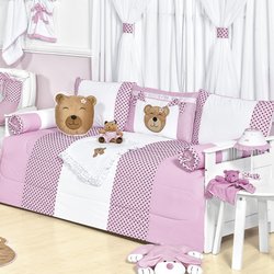 Kit Cama Babá Soninho Rosa 7 Peças Kit Cama Babá Soninho Rosa 7 Peças