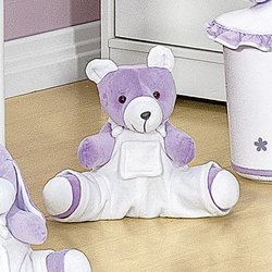 Ursinho Decorativo Macacão Ursa Sapeca Lilás Ursinho Decorativo Macacão Ursa Sapeca Lilás