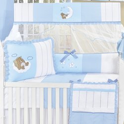 Kit Berço Urso Soneca Azul 100% Algodão 8 Peças Kit Berço Urso Soneca Azul 100% Algodão 8 Peças