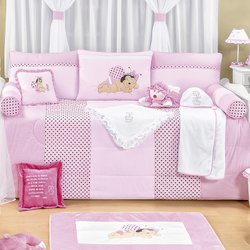 Kit Cama Babá Abelhinha Manu Rosa 7 Peças Kit Cama Babá Abelhinha Manu Rosa 7 Peças