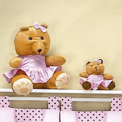 Ursinhas Decorativas Manu Rosa 2 Peças Ursinhas Decorativas Manu Rosa 2 Peças