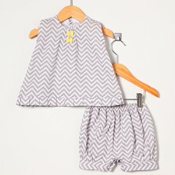 Conjunto de Bebê Nany Chevron Cinza Conjunto de Bebê Nany Chevron Cinza