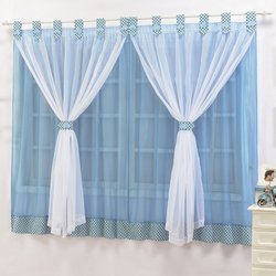Cortina Henrique Azul e Branco 2,00m x 1,70m Cortina Henrique Azul e Branco 2,00m x 1,70m