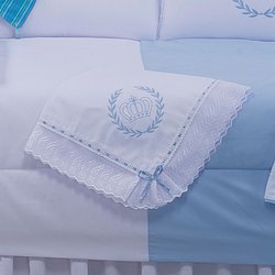 Manta de Bebê Realeza Azul 100% Algodão Manta de Bebê Realeza Azul 100% Algodão