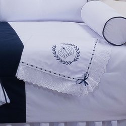 Manta de Bebê Realeza Marinho 100% Algodão Manta de Bebê Realeza Marinho 100% Algodão