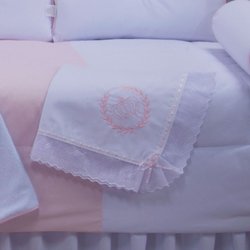 Manta de Bebê Realeza Rosa 100% Algodão Manta de Bebê Realeza Rosa 100% Algodão