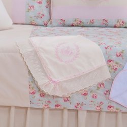 Manta de Bebê Palha Ursa Realeza Rosa 100% Algodão Manta de Bebê Palha Ursa Realeza Rosa 100% Algodão