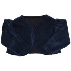 Bolero de Bebê Marinho de Plush Manga Longa Bolero de Bebê Marinho de Plush Manga Longa